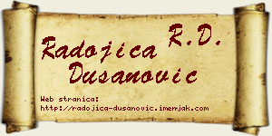 Radojica Dušanović vizit kartica